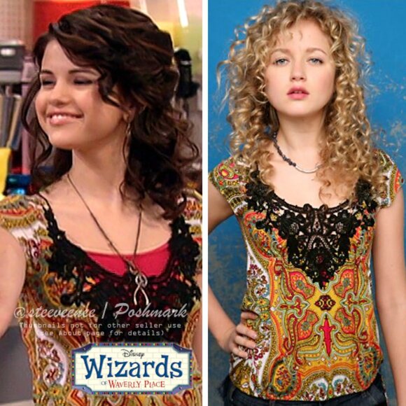 Free People Persian Lace Short Sleeve Top ASO Alex Russo - Picture 2 of 13